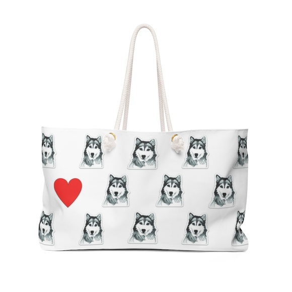 COPY - Weekender Tote Bag with Husky Dog - Picture 1 of 1
